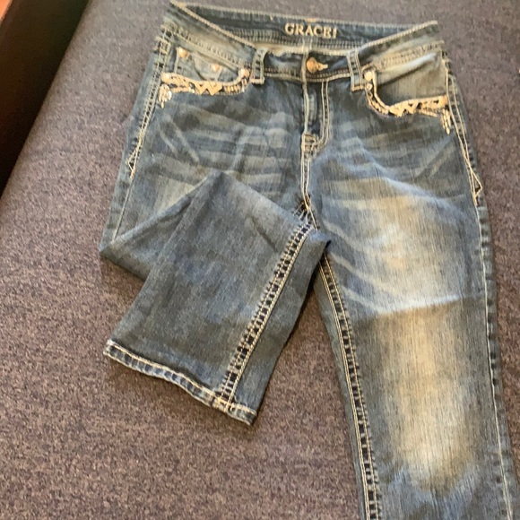 Grace in LA Denim - Grace in LA easy fit capris